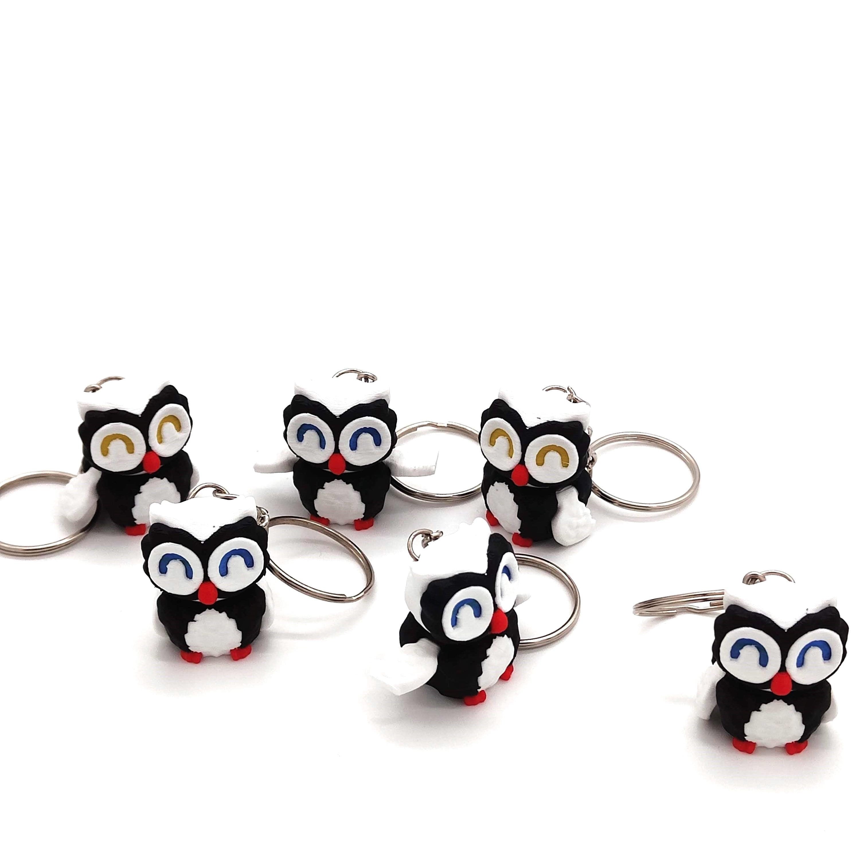 Owl Keychain, Cute Keyring, Owls, Horned Owl, Snow Owl, Sweet, Cute, Animal Accessories